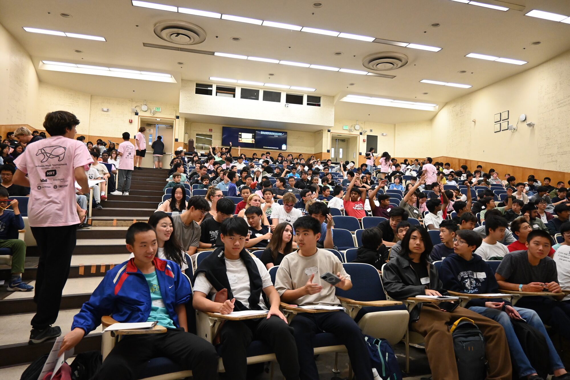 Students in a lecture hall at BMT
